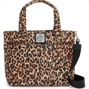 Brighton Kamille Heart to Heart Leopard Print Crossbody Bag New